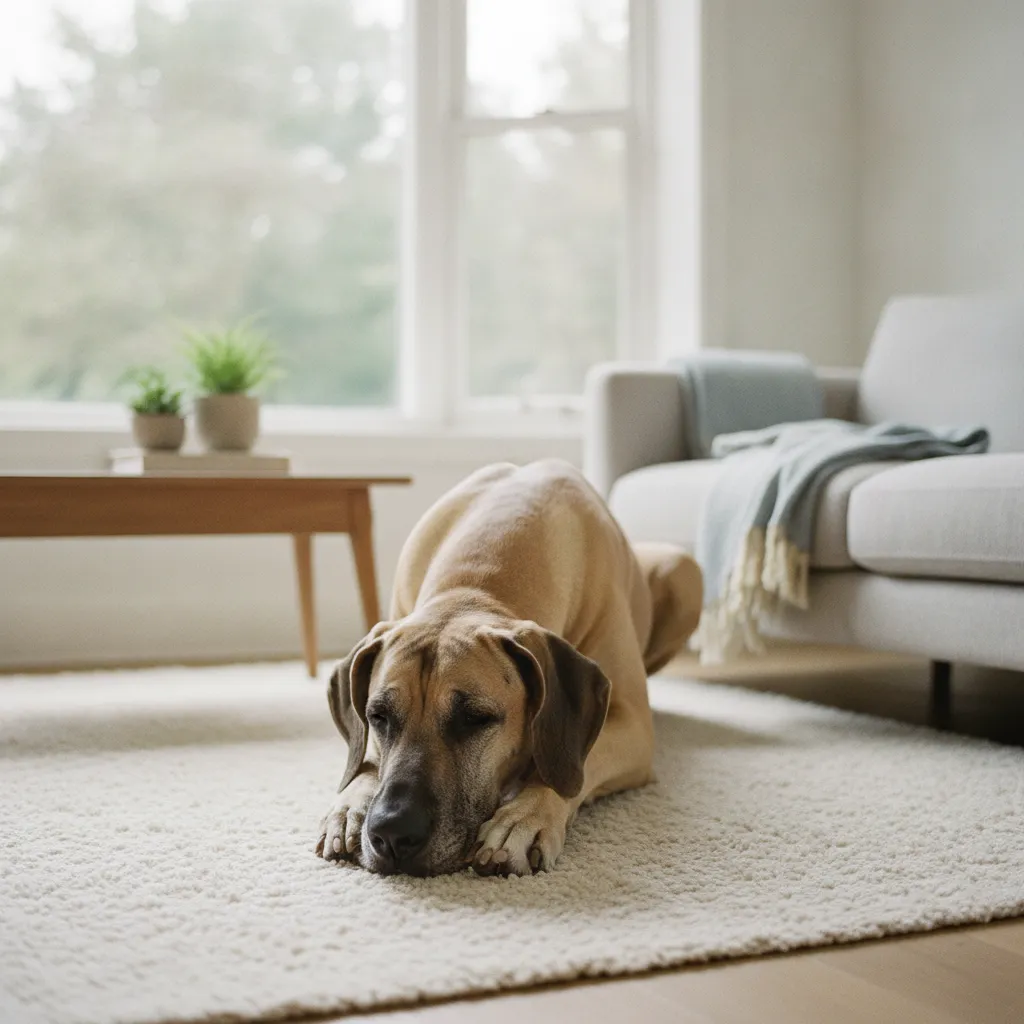 Dogue allemand seul à la maison : combien de temps, et comment l'y préparer
